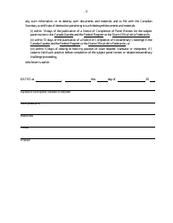 Form D Binational Panel Review - Disclosure Undertaking for Court Reporters, Translators and Interpreters - Canada, Page 3