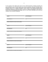 Form F &quot;Binational Panel Review - Disclosure Undertaking for Assistant-Counsel, Professionals, Agents and Employees of Counsel of Record&quot; - Canada, Page 4