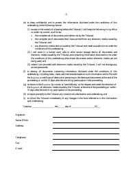 Form V Declaration and Undertaking (Expert) - Canada, Page 2