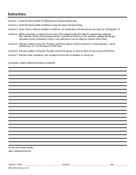 Form DOH-2287 Daily Report on Beach Operation - New York, Page 2