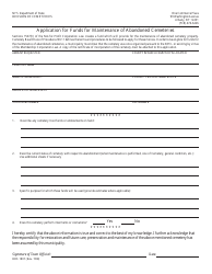 Document preview: Form DOS-1807 Application for Funds for Maintenance of Abandoned Cemeteries - New York