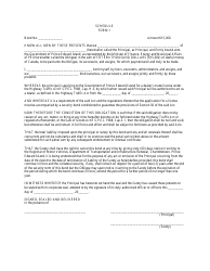Document preview: Form 1 Security Bond Form for Vehicle Dealer Licence - Prince Edward Island, Canada