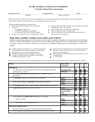 Document preview: School Nurse Asthma Assessment Tool - New Mexico