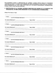 Form C Application for Resident or Nonresident Organization, Corporation/Partnership or Individual Reinsurance Intermediary Authorization - New Jersey, Page 2