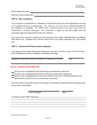 Form A-1237 &quot;Civil Rights/EEO Pre-construction Report&quot; - New Mexico, Page 2