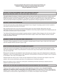 Form YG5654 Application for Service - Pertaining to an Adopted Person or Birth Parent - Yukon, Canada, Page 2
