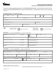 Form YG5654 Application for Service - Pertaining to an Adopted Person or Birth Parent - Yukon, Canada, Page 4