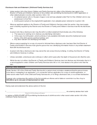 Form YG5655 Disclosure Veto and Statement Pertaining to an Adopted Person or Birth Parent - Yukon, Canada, Page 3