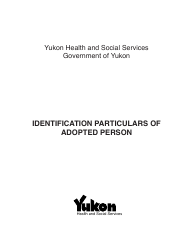 Document preview: Form YG5696 Identification Particulars of Adopted Person - Yukon, Canada