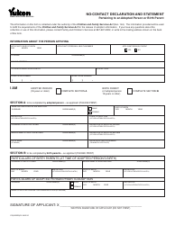 Form YG5653 No-Contact Declaration and Statement - Pertaining to an Adopted Person or Birth Parent - Yukon, Canada, Page 2