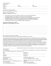 Form YG5405 Installers Declaration of Completion (Initial or Alteration) - Yukon, Canada (English/French), Page 2