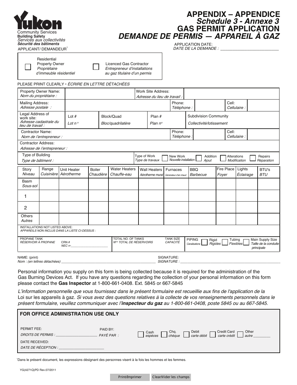 Form YG4271 Schedule 3 Fill Out, Sign Online and Download Fillable