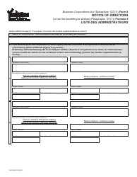 Form YG6125 (8) Notice of Directors - Yukon, Canada (English/French)