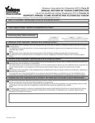 Document preview: Form YG6140 (25) Annual Return of Yukon Corporation - Yukon, Canada (English/French)