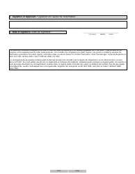 Form 1 (YG6212) Application for Name Reservation - Yukon, Canada (English/French), Page 2