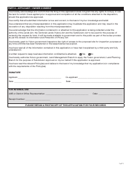 Form YG4917 Application for Yukon Land and Subdivision Approval - Yukon, Canada, Page 7
