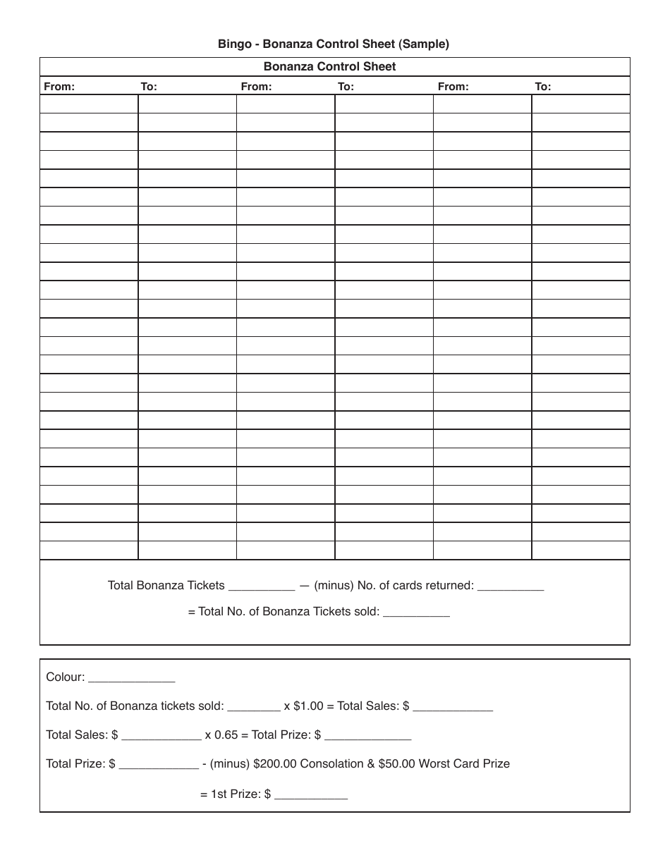 Form YG5714 Download Printable PDF or Fill Online Sample Control Sheets ...