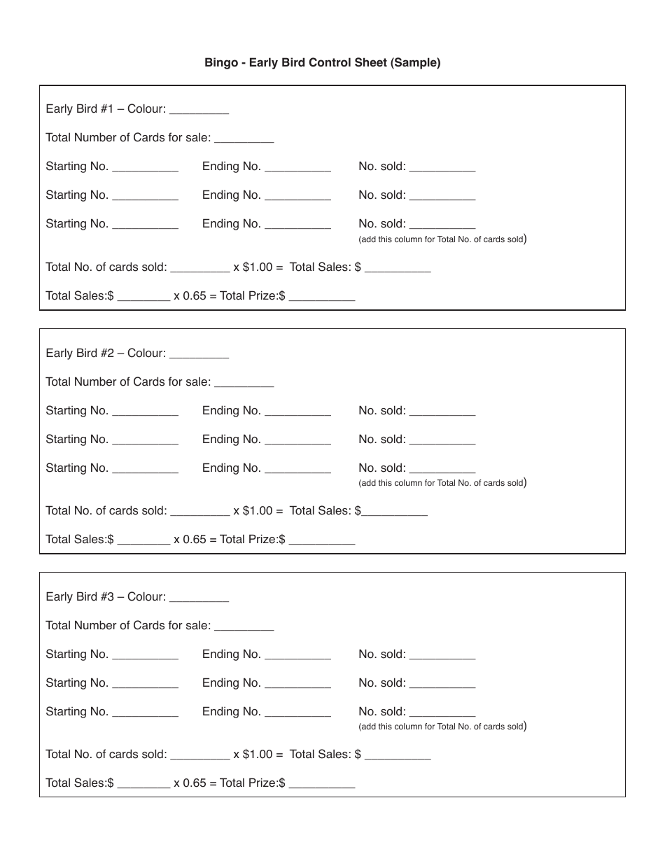 Form YG5714 Sample Control Sheets - Yukon, Canada, Page 4