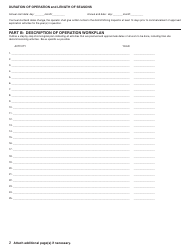 Form YG5068 Application for Class 3 Placer Mining Land Use Approval - Yukon, Canada, Page 2