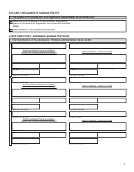 Form 1 (YG6164) Application for Incorporation of a Society - Yukon, Canada (English/French), Page 2