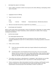 Form 202N Sales to Ten or Fewer Purchasers Notice of Claim of Exemption - New Mexico, Page 2