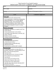 Document preview: Form ACS-28 Workshop Checklist Summary of Observations - New Jersey