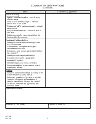 Form ACS-28 Workshop Checklist Summary of Observations - New Jersey, Page 2