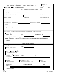 Document preview: Form CP-2 Long Term Services and Supports Referral - New Jersey