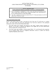 Instructions for Form CP-2 Long Term Services and Supports Referral - New Jersey, Page 2