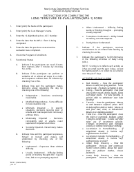 Instructions for Form WPA-1 &quot;Long Term Care Re-evaluation Form&quot; - New Jersey