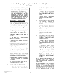 Instructions for Form WPA-1 Long Term Care Re-evaluation Form - New Jersey, Page 2