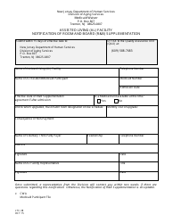 Document preview: Form LTC-38 Assisted Living Facility Notification of Room and Board (R&b) Supplementation - New Jersey