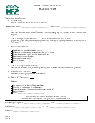 Document preview: Form MFP-76 Money Follows the Person Tracking Form - New Jersey
