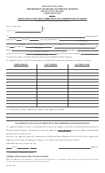 Document preview: Form VR61 Application for the Correction of a Certificate of Death - New York City