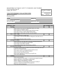 DPSST Form TP-7 &quot;Task Performance Evaluation Form&quot; - Oregon