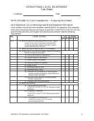 Operations Level Responder Task Sheets - Oregon, Page 10