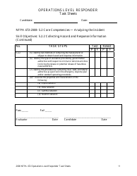 Operations Level Responder Task Sheets - Oregon, Page 11