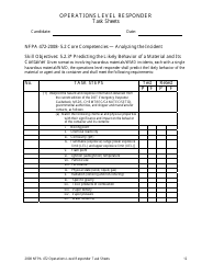 Operations Level Responder Task Sheets - Oregon, Page 12