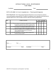 Operations Level Responder Task Sheets - Oregon, Page 16