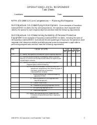 Operations Level Responder Task Sheets - Oregon, Page 17