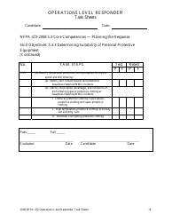 Operations Level Responder Task Sheets - Oregon, Page 18
