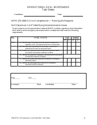 Operations Level Responder Task Sheets - Oregon, Page 19