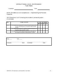 Operations Level Responder Task Sheets - Oregon, Page 22