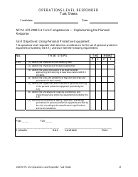 Operations Level Responder Task Sheets - Oregon, Page 23