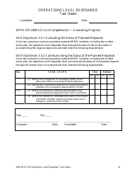 Operations Level Responder Task Sheets - Oregon, Page 24