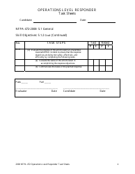 Operations Level Responder Task Sheets - Oregon, Page 4