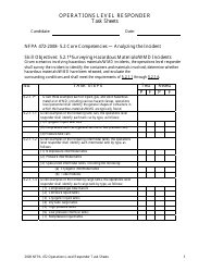 Operations Level Responder Task Sheets - Oregon, Page 5