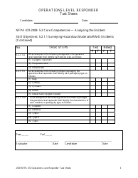 Operations Level Responder Task Sheets - Oregon, Page 6