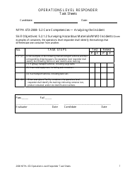 Operations Level Responder Task Sheets - Oregon, Page 7