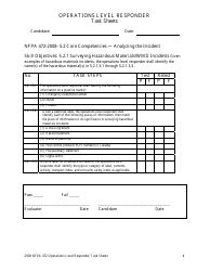 Operations Level Responder Task Sheets - Oregon, Page 8